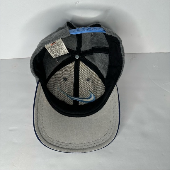 Nike Carolina Wool Blend Grey Blue Cap Hat - Picture 7 of 9